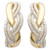Twist Diamond Earrings with 14k Yellow Gold