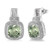 Green Amethyst & Diamond Earrings