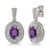 Amethyst & Diamond Earrings