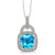 Blue Topaz Diamond Necklace