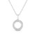 Diamond Sterling Silver Geometric Necklace