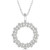 Twin Halo .15twt Diamond & White Gold Necklace