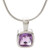 Purple Amethyst Necklace w/ Stainless Steel Chain