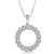 Circle Diamond & 10k White Gold Pendant Necklace