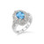 Blue Topaz & Diamond Ring Size 8