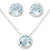 Blue Topaz Earring & Necklace Set