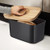 Bread Bin w/ Cutting Board Lid Black