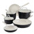 9pc Hard Anodized Ceramic Cookware Set Black