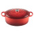 9.5qt Signature Cast Iron Oval Dutch Oven Cerise