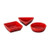 3pc Stoneware Serving/Tapas Dish Set Cerise