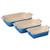 3pc Heritage Stoneware Rectangular Baking Dish Set Marseille