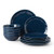 Bay Colors 12pc Dinnerware Set Blue Glaze