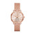 Ladies Portia Rose Gold-Tone Stainless Steel Mesh Watch w/ Crystal Subdial