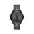 Mens Slim Runway Black Ion-Plated Stainless Steel Watch Black Dial