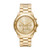 Mens Slim Runway Gold-Tone Stainless Steel Chronograph Watch Gold Dial