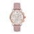 Ladies Sport Sail 2-Tone Pink Strap Watch Silver Dial