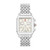 Ladies Deco Silver-Tone Stainless Diamond Watch Mother-of-Pearl Dial