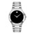 Mens Corporate Exclusive Silver-Tone Stainless Steel Watch Black Dial