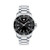 Mens Series 800 Silver-Tone Stainless Steel Watch Black Dial