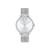 Ladies BOLD Shimmer Crystal Silver-Tone Stainless Steel Watch Silver Dial