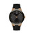 Mens Bold Fusion Black & Bronze Silicone Strap Watch Black Dial