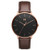 Mens Legacy Slim Grizzly Brown Leather Strap Watch Black Dial