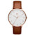 Mens Legacy Slim Eagle Tan Leather Strap Watch White Dial