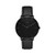 Mens Legacy Slim Panther Black Leather Strap Watch Black Dial