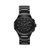 Mens Raptor Molten Black Chronograph Stainless Steel Watch Black Dial