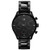 Mens Airhawk Chronograph Black IP Stainless Steel Watch Black Dial
