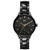 Ladies Reina Multi Eye Ripple Black Stainless Steel Watch