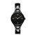 Ladies Reina Black Ion-Plated Stainless Steel Watch Black Dial
