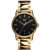 Mens Classic II Lion Gold Stainless Steel Watch Black Dial