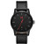 Mens Classic II Jet Black Leather Strap Watch Black Dial