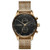 Mens Eclipse Voyager Gold-Tone Stainless Steel Chronograph Watch Black Dial