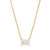 Large Emerald Cut CZ Necklace