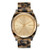 Ladies Time Teller Cream Tortoise Acetate Watch Rose Gold Dial