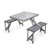 Aluminum Folding Picnic Table w/ Seats