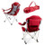 Reclining Camp Chair w/ Carry Bag Dark Red