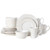 Abby White 16pc Stoneware Dinnerware Set