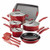 14pc Classic Brights Nonstick Cookware Red Gradient