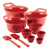 Melamine 10pc Mix & Measure Mixing Bowl Set  Red