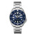 Mens Seiko 5 Sport Automatic Silver-Tone Stainless Steel Watch Blue Dial