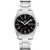 Mens Seiko 5 Sport Automatic Black & Silver Stainless Steel Watch Black Dial