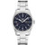 Mens Seiko 5 Sport Automatic Blue & Silver Stainless Steel Watch Black Dial