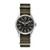 Men's Seiko 5 Sport Automatic Silver & Olive Green Nylon Strap Watch, Black Dial