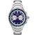 Mens Coutura Chronograph Silver-Tone Stainless Steel Watch Blue Dial