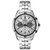 Men's Coutura Chronograph Silver-Tone Stainless Steel Watch, White Dial