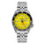 Men's Seiko 5 Sports SKX Automatic GMT Silver-Tone SS Watch, Yellow Dial