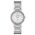 Ladies' Crystal Silver-Tone Stainless Steel Watch, Mother-of-Pearl Dial